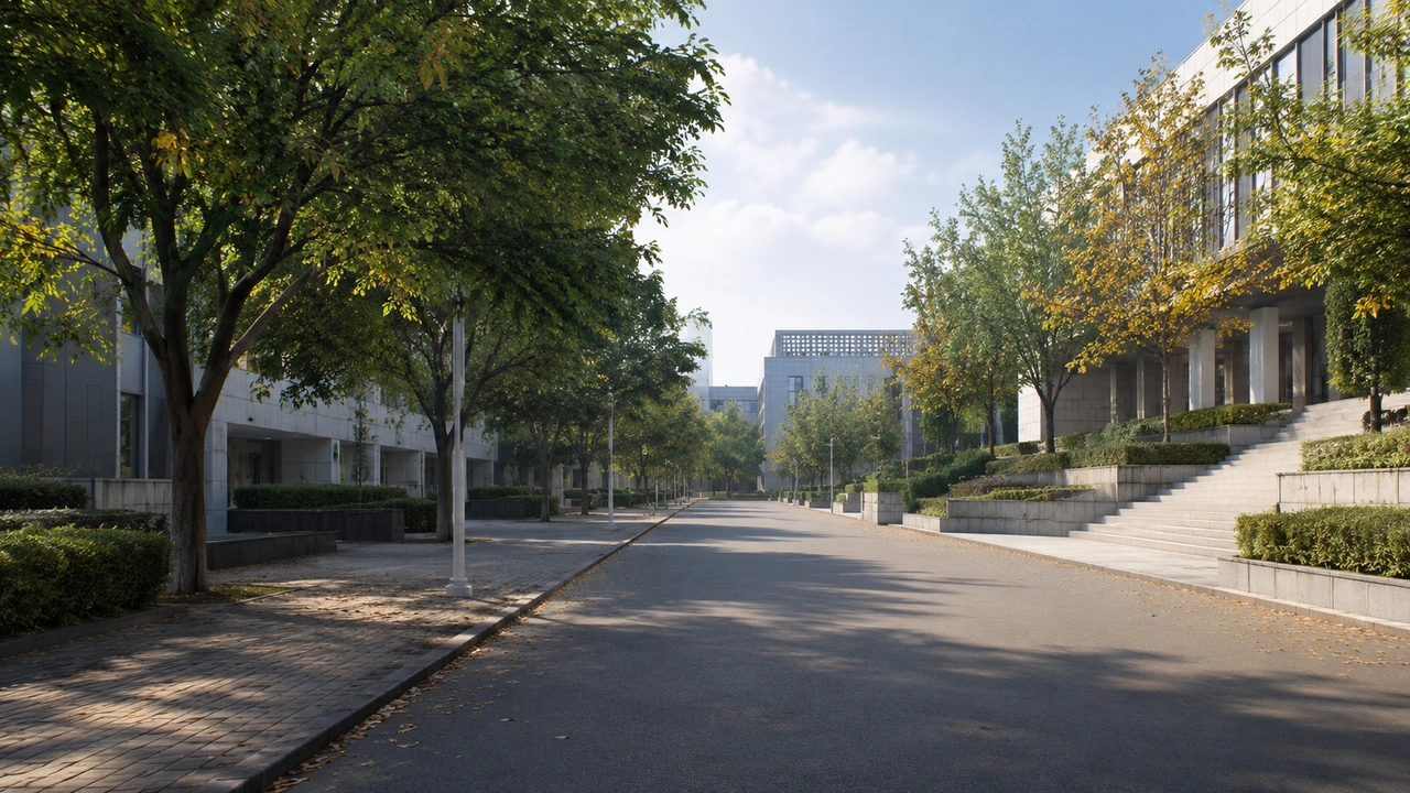 圖片 4：校園道路的空間、建築和光線。